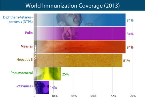 Vaccine rates of vaccine-preventable diseases 2013