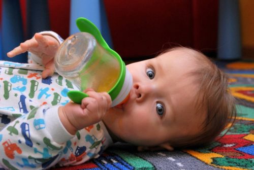 Fruit juice is NOT recommended anymore for children under 12 months
