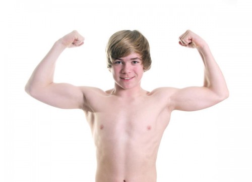 Muscles Puberty teen boy