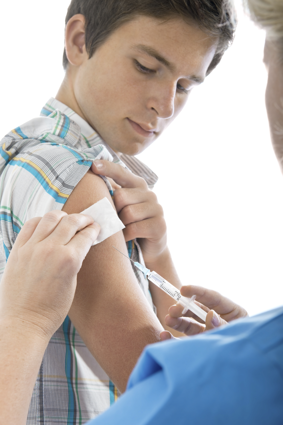 Teen receiving Papilloma Virus vaccine