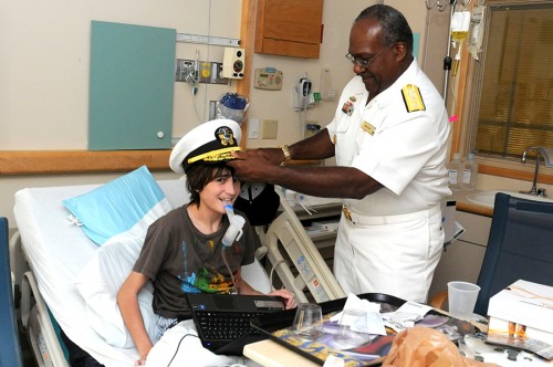 Rear Admiral being a "friend" to hospitalized patient